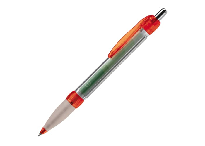 Stylo publicitaire bannière transparent Transparent Rouge
